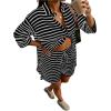 image:imageGORGLITTER Womens 2 Piece Sets Going Out Outfits Beach Cruise Crochet Striped Shorts and Top Brunch Matching SetsBlue