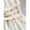 image:imageGORGLITTER Womens 2 Piece Skirt Sets Going Out Outfits Crochet Seashell Fringe Halter Crop Top and Skirt Matching SetsApricot