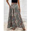 image:imageGORGLITTER Womens Boho Summer Paisley Print Palazzo Pants Dressy Western High Waisted Wide Leg Flowy Loose ToursersMulticolor