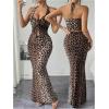 image:imageGORGLITTER Womens Cheetah Leopard Animal Print Outfits 2 Piece Sexy Y2k Summer Vacation Going Out Halter Top and Maxi Skirt Set