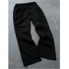 image:imageGORGLITTER Womens Oversized Long Baggy Sweatpants Athletic Rhinestone Elastic Waist Wide Leg Track PantsBlack