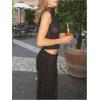 image:imageGORGLITTER Womens Polka Dots 2 Piece Skirt Sets Sheer Mesh High Neck Crop Tank Top and Maxi Skirt Y2k Going Out OutfitsBlack