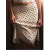 image:imageGORGLITTER Womens Polka Dots Skirt Set Deep V Halter Top and Midi Skirt Concert Festival OutfitsBlack and White