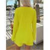 image:imageGORGLITTER Womens Shorts Set 2 Piece Beach Vacation Coastal Miami Brunch Outfits Bell Long Sleeve Top and Linen ShortsLime Green