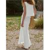 image:imageGORGLITTER Womens Skirt Set Two Piece Outfits Sleeveless Tie Front Babydoll Peplum Top and Fall Renaissance Maxi SkirtWhite