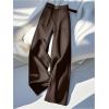 image:imageGORGLITTER Womens Straight Leg Baggy Dress Pants High Waisted Slack Trendy Business Casual Outfit Office TrousersCoffee Brown