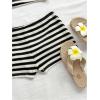 image:imageGORGLITTER Womens Striped Two Piece Sets Twist Front Crop Tube Tops and Shorts Set Going Out Vacation Outfit
