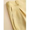 image:imageGORGLITTER Womens Two Piece Dressy Outfits Button Up Vest Zipper Fly Pleated Shorts Going Out SetsYellow