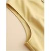 image:imageGORGLITTER Womens Two Piece Dressy Outfits Button Up Vest Zipper Fly Pleated Shorts Going Out SetsYellow