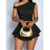 image:imageGORGLITTER Womens Two Piece Going Out Skirt Sets Y2K Crop Tank Top and Ruffle Mini Skorts Summer Beach Casual OutfitsBlack