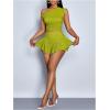 image:imageGORGLITTER Womens Two Piece Going Out Skirt Sets Y2K Crop Tank Top and Ruffle Mini Skorts Summer Beach Casual OutfitsGreen