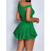 image:imageGORGLITTER Womens Two Piece Going Out Skirt Sets Y2K Crop Tank Top and Ruffle Mini Skorts Summer Beach Casual OutfitsSolid Green
