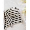 image:imageGORGLITTER Womens Two Piece Striped Knot Bandeau Crop Top and Shorts Set Fall Matching Vacation Outfits Summer Y2KBlack and White