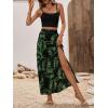 image:imageGORGLITTER Womens Vacation Cruise Beach Summer Going Out Outfits Cami Crop Tops and Tropical Print Maxi Skirt SetsBlack
