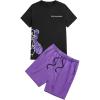 Black and Purple Letter & Bear
