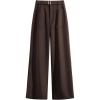 image:imageGORGLITTER Womens Straight Leg Baggy Dress Pants High Waisted Slack Trendy Business Casual Outfit Office TrousersCoffee Brown