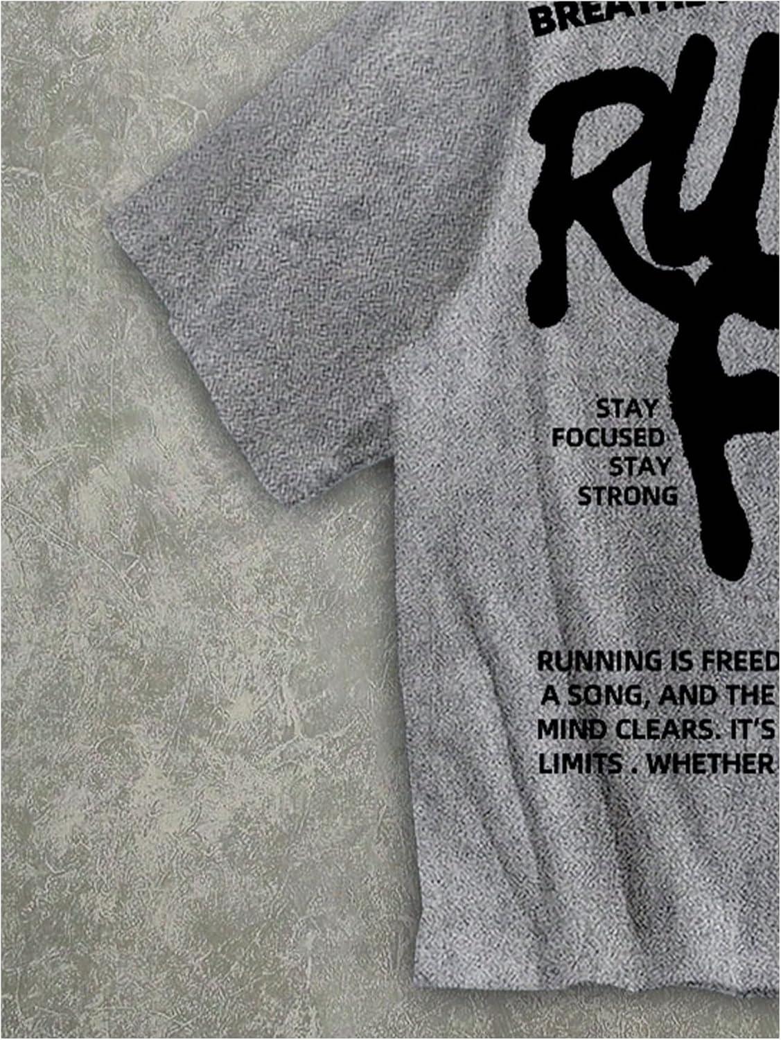 image:imageGORGLITTER Mens Graphic Crop Tee Top Oversized Y2K Short Sleeve Crew Neck Boxy Vintage Streetwear Cropped ShirtsGrey Graphic