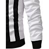 image:imageGORGLITTER Mens Casual Crewneck Sweatshirt Color Block Fleece Pullover SweatshirtBlack and White