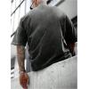 image:imageGORGLITTER Mens Crewneck T Shirt Letter Graphic Short Sleeve Casual Drop Shoulder Oversized TeeBlack Antler
