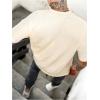 image:imageGORGLITTER Mens Crewneck T Shirt Letter Graphic Short Sleeve Casual Drop Shoulder Oversized TeeKhaki Letter