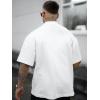 image:imageGORGLITTER Mens Crewneck T Shirt Letter Graphic Short Sleeve Casual Drop Shoulder Oversized TeeWhite