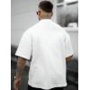 image:imageGORGLITTER Mens Crewneck T Shirt Letter Graphic Short Sleeve Casual Drop Shoulder Oversized TeeWhite Letter