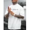 image:imageGORGLITTER Mens Crewneck T Shirt Letter Graphic Short Sleeve Casual Drop Shoulder Oversized TeeWhite Letter Prints