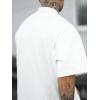 image:imageGORGLITTER Mens Crewneck T Shirt Letter Graphic Short Sleeve Casual Drop Shoulder Oversized TeeWhite Letter Prints