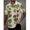 image:imageGORGLITTER Mens Crochet Shirt Button Up Knit Shirts Short Sleeve Crochet Collared Hollow Out Tops Cruise Outfits 2026Multicolor