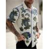 image:imageGORGLITTER Mens Crochet Shirt Button Up Knit Shirts Short Sleeve Crochet Collared Hollow Out Tops Cruise Outfits 2026White and Green