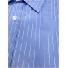 image:imageGORGLITTER Mens Cropped Button Down Shirts Striped Long Sleeve Oversized Casual Shirt Hip Hop StreetwearBlue