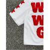 image:imageGORGLITTER Mens Cropped Shirt Button Up Collared Y2k Graphic Short Sleeve Oversized Rave Boxy Going Out StreetwearWhite