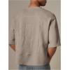 image:imageGORGLITTER Mens Cropped T Shirt Boxy Crop Tees Top Number Graphic Short Sleeve Crewneck Faux Suede Shirts StreetwearBrown