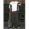 image:imageGORGLITTER Mens Cropped T Shirt Y2k Camo Graphic Short Sleeve Color Block Crew Neck Crop Tops Shirt StreetwearWhite