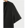 image:imageGORGLITTER Mens Deep V Neck T Shirts Knit Short Sleeve Casual Summer Beach Vacation Hippie Y2k Tee Dress ShirtsSolid Black