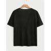 image:imageGORGLITTER Mens Deep V Neck T Shirts Knit Short Sleeve Casual Summer Beach Vacation Hippie Y2k Tee Dress ShirtsSolid Black