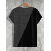 image:imageGORGLITTER Mens Designer Graphic TShirt Crewneck Short Sleeve Drippy Tee TopBlack and Grey