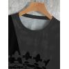 image:imageGORGLITTER Mens Designer Graphic TShirt Crewneck Short Sleeve Drippy Tee TopBlack and Grey
