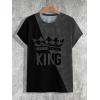 image:imageGORGLITTER Mens Designer Graphic TShirt Crewneck Short Sleeve Drippy Tee TopBlack and Grey