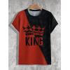 image:imageGORGLITTER Mens Designer Graphic TShirt Crewneck Short Sleeve Drippy Tee TopBlack and Red a