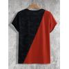 image:imageGORGLITTER Mens Designer Graphic TShirt Crewneck Short Sleeve Drippy Tee TopBlack and Red a