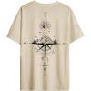 image:imageGORGLITTER Mens Drop Shoulder Graphic Tee TShirts Crewneck Short Sleeve Casual Summer TopsKhaki