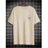 image:imageGORGLITTER Mens Drop Shoulder Graphic Tee TShirts Crewneck Short Sleeve Casual Summer TopsKhaki