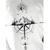 image:imageGORGLITTER Mens Drop Shoulder Graphic Tee TShirts Crewneck Short Sleeve Casual Summer TopsWhite