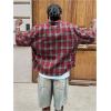image:imageGORGLITTER Mens Gingham Cropped Shirt Button Up Checkered Jersey Y2K Graphic Boxy Cool Streetwear Crop TopsRed