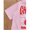image:imageGORGLITTER Mens Graphic Button Up Cropped Shirt Short Sleeve Collar Top StreetwearPink
