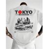 image:imageGORGLITTER Mens Graphic Japanese Print Short Sleeve Tee Tops Y2K Casual Round Neck T Shirts StreetwearWhite Car