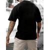 image:imageGORGLITTER Mens Graphic Oversized T Shirt Drop Shoulder Short Sleeve Mock Neck Designer Tees StreetwearBlack