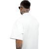 image:imageGORGLITTER Mens Graphic Oversized T Shirt Drop Shoulder Short Sleeve Mock Neck Designer Tees StreetwearWhite