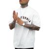 image:imageGORGLITTER Mens Graphic Oversized T Shirt Drop Shoulder Short Sleeve Mock Neck Designer Tees StreetwearWhite